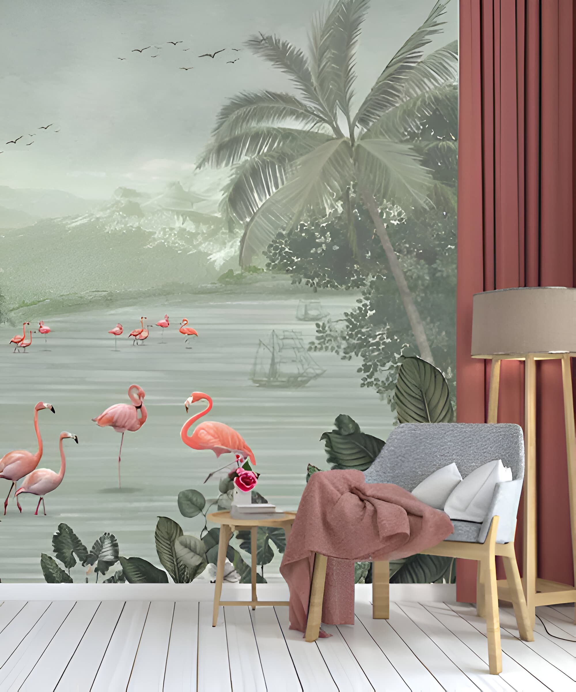 Flamingos Wallpaper Gurgaon