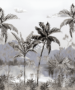 Tropical Palm Trees and Lake Wallpaper by Marshalls - Image 2