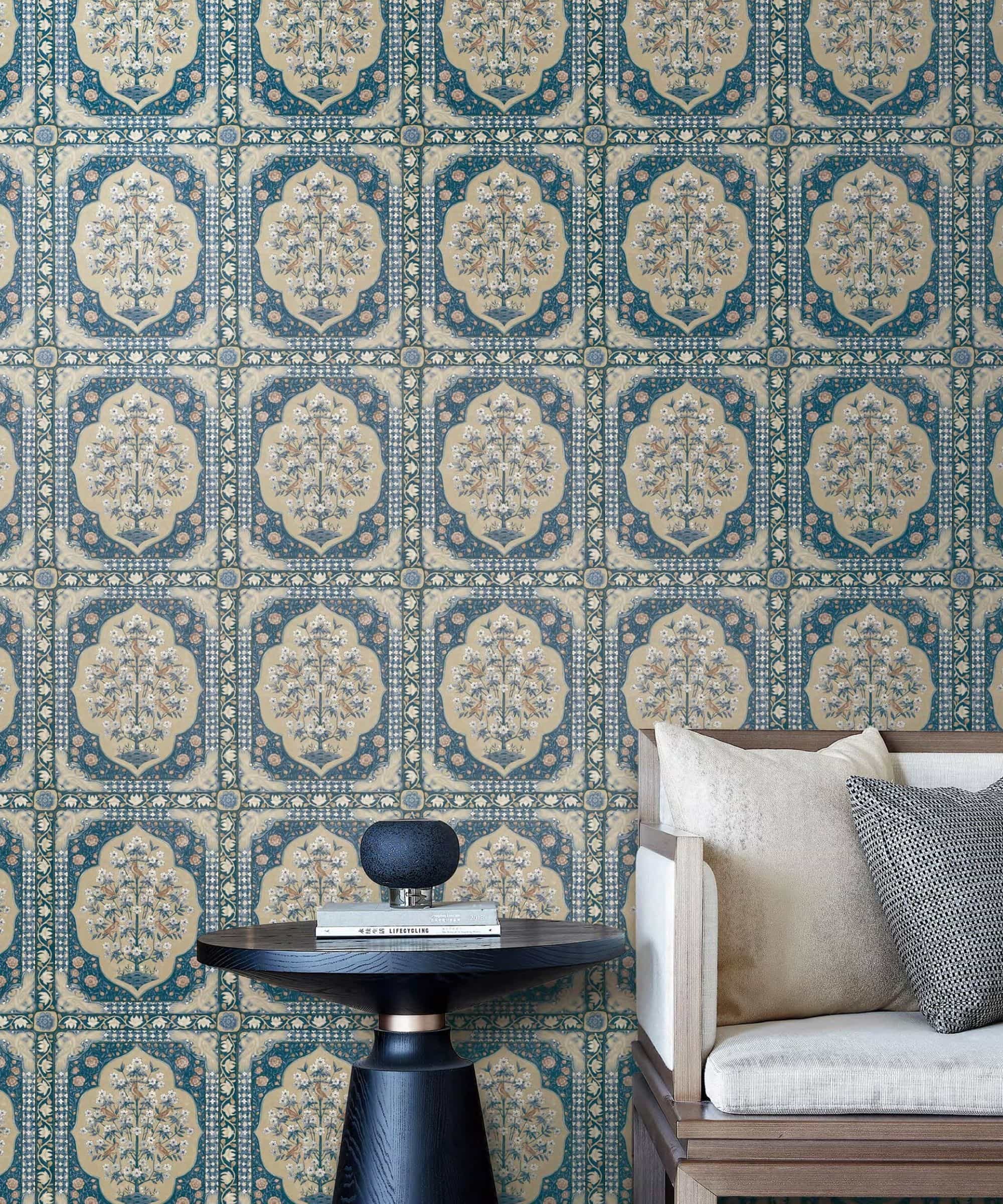 Sanskriti 9062 Sanskriti Mughal Panel Wallpaper - Image 1